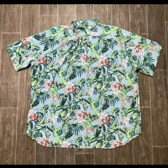 Ralph Lauren Hawaiian Shirt Green Tropical All-Over Print Cotton Mens 2XB NWT - Picture 5 of 5